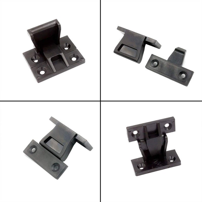 JCBIZ 5pcs Plastic Quick Fitting Furniture Panel Joint Bracket Fast Installation Push-On Clips Corner Buckle for Cabinet Wardrobe Mounting Roman Column Connection Black - Image 4
